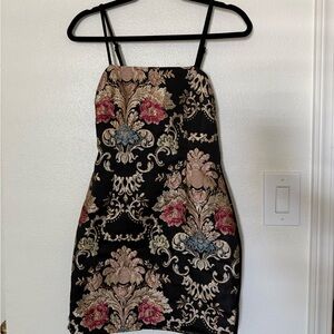 Parisian Works Black and Pink Mini Dress